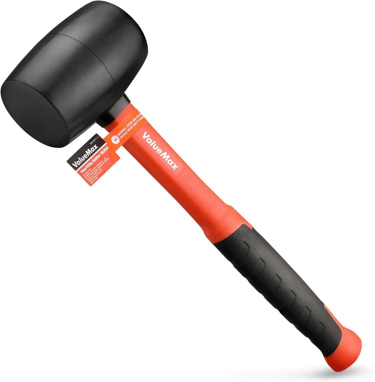 Gummihammer 450g Fiberglasstiel Schwarz Ergonomisch Griff