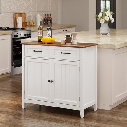 Bealife Sideboard mit Arbeitsplatte | Buffet Schrank Braun