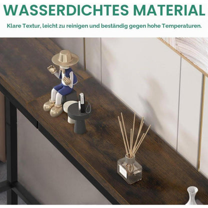 Schmaler Konsolentisch rustikales Braun – Flur & Wohnzimmer