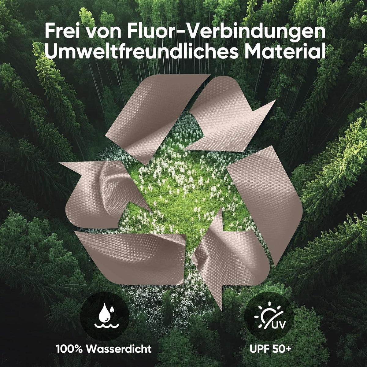 Faltpavillon 3x3m Wasserdicht UV-Schutz 50+ Pop-Up Beige