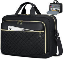 Laptoptasche 15,6 Zoll Damen Business Wasserdicht Schwarz