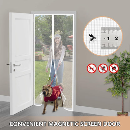 Fliegengitter Tür 85x200 cm mit Magneten – Bohrlos & Haustierfreundlich