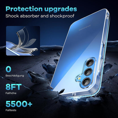Samsung Galaxy A15 Hülle 4G/5G + 2x Hartglas stoßfest