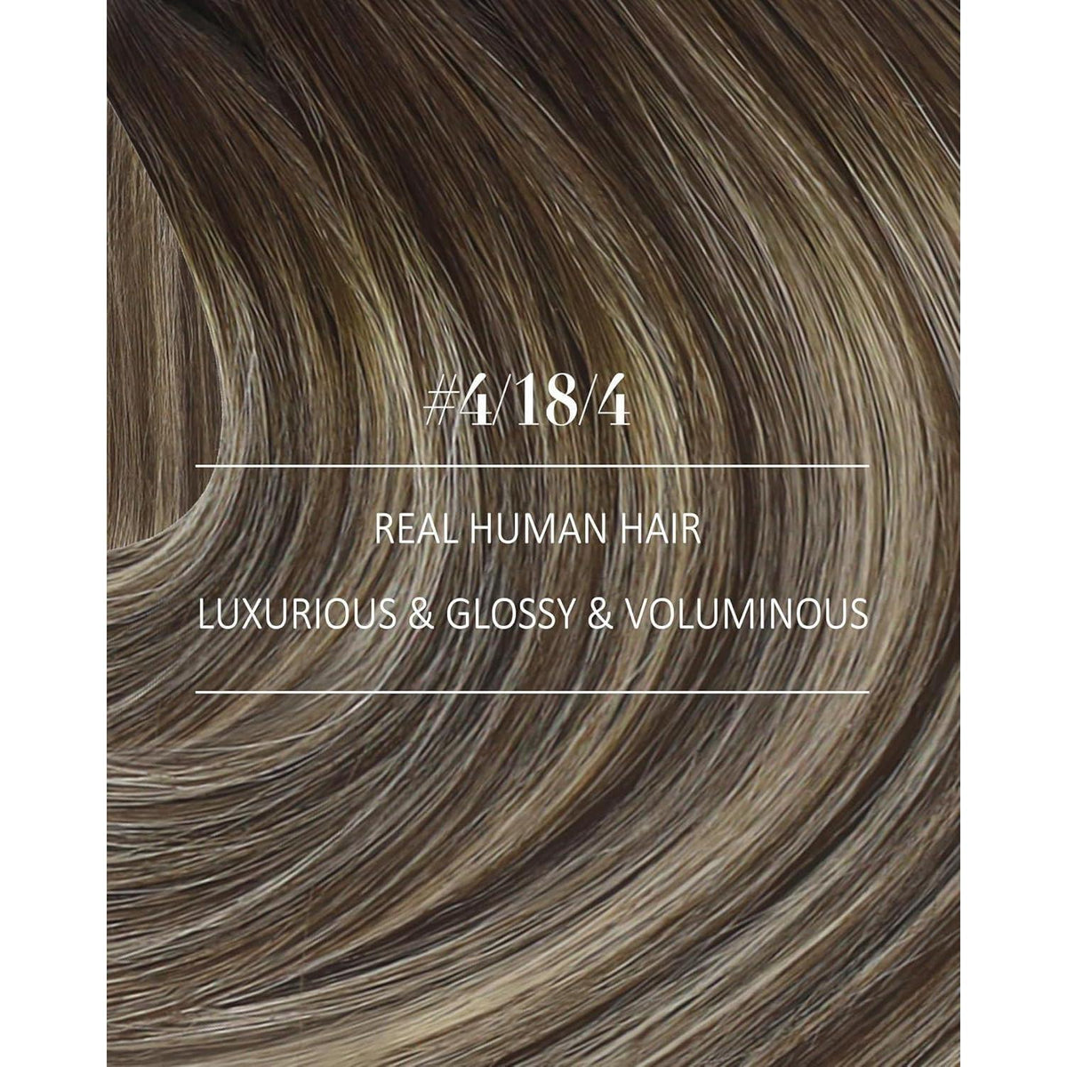 Clip-in Echthaarverlängerung Braun Ombre 50cm 120g