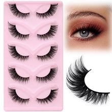 Katzenaugen Wimpern 13mm – 5 Paar, Fuchsaugen Look