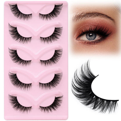 Katzenaugen Wimpern 13mm – 5 Paar, Fuchsaugen Look