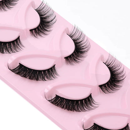 Katzenaugen Wimpern 13mm – 5 Paar, Fuchsaugen Look