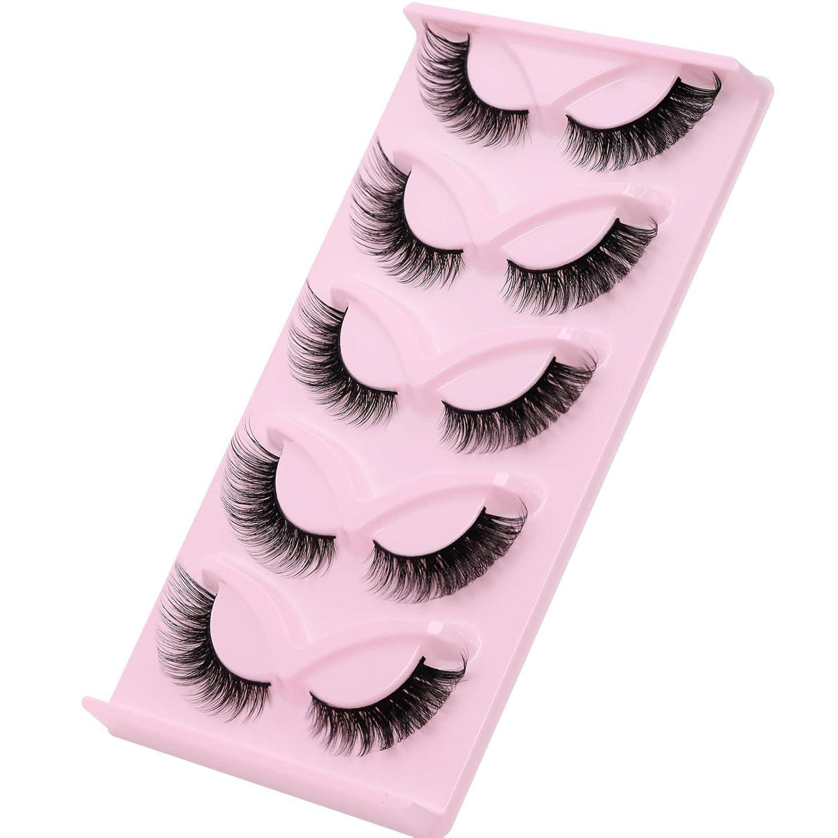 Katzenaugen Wimpern 13mm – 5 Paar, Fuchsaugen Look