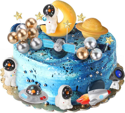 24 Stück Astronauten Tortendeko Weltraum Kindergeburtstag Planeten