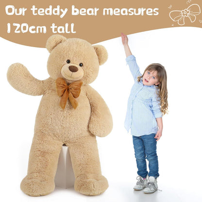 Riesiger 120cm Teddybär - XXL Kuscheltier für Valentinstag & Geburtstag