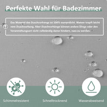 Duschvorhang 180x220 cm Anti-schimmel Badewanne Grau
