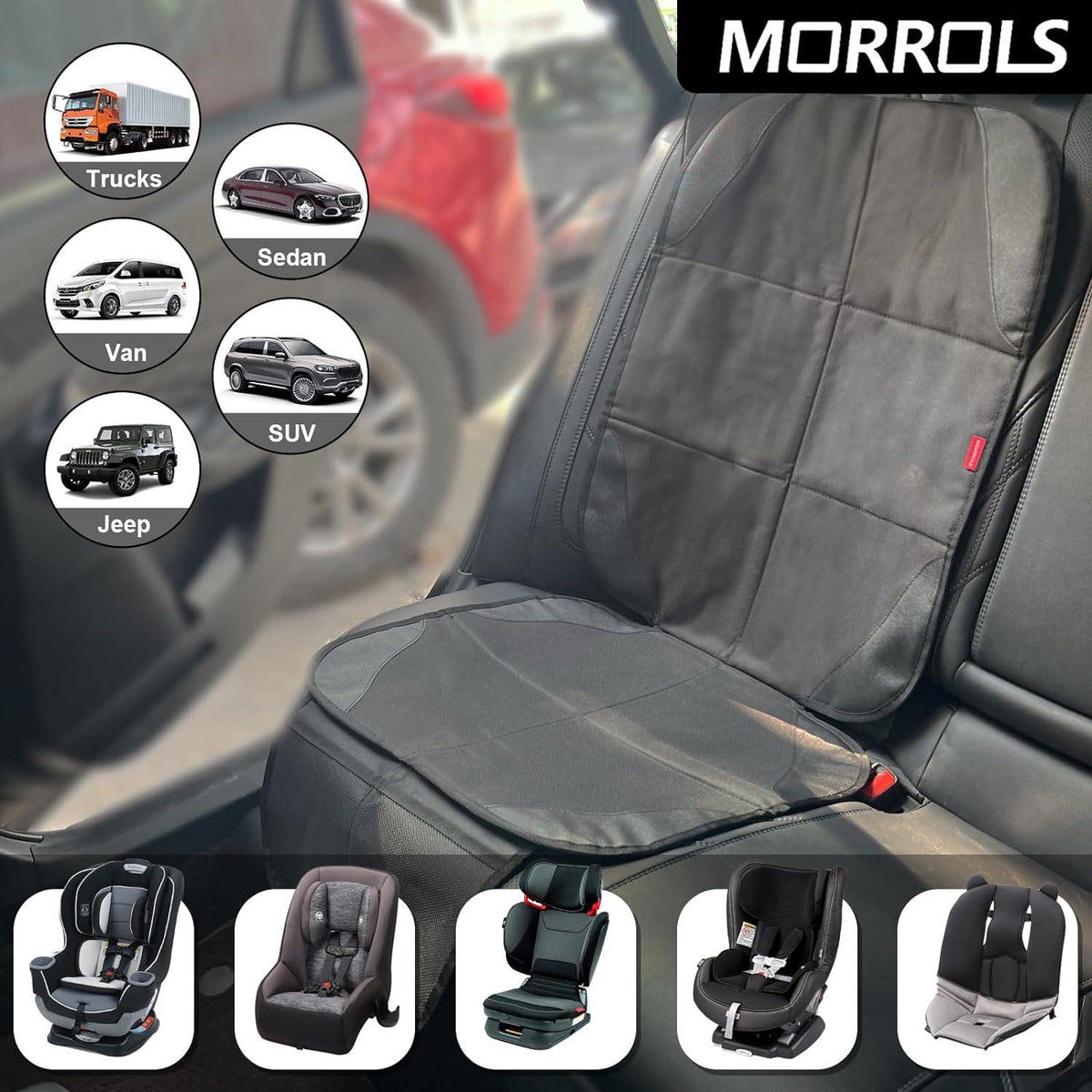 Autositzschoner 2er Pack wasserdicht mit Netztaschen SUV