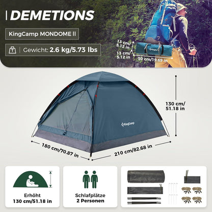 Ultraleichtes Campingzelt für 2 Personen Wasserdicht und