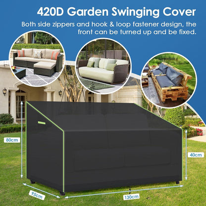 Gartenbank Abdeckung Outdoor, Wetterfest 130x95x80cm