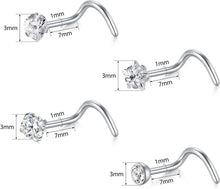 Nasenpiercing Set: 8 Stück 20G 18G Chirurgenstahl Nasenringe