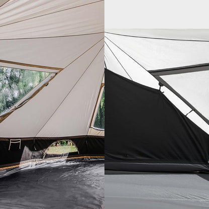 Glampingzelt für 6-12 Personen, Baumwolle, wasserdicht, mit Innenzelt