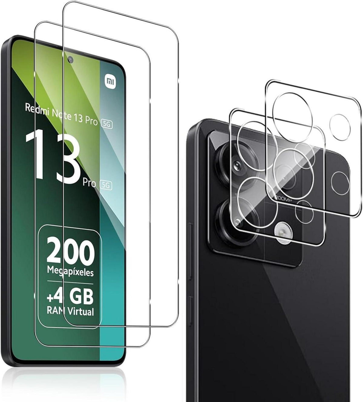 Panzerfolie für Xiaomi Redmi Note 13 Pro 5G, Antiblau-Licht, Kratzfest