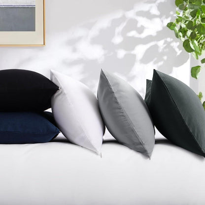 Luxuriöser Blauer Baumwoll-Kissenbezug 40x80 cm 2er Set Reißverschluss