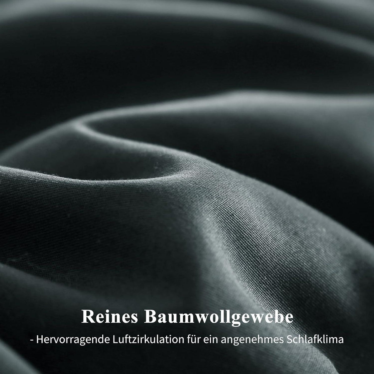 Baumwolle Kissenbezug 80x80cm Grau Anthrazit 2er Set Reißverschluss