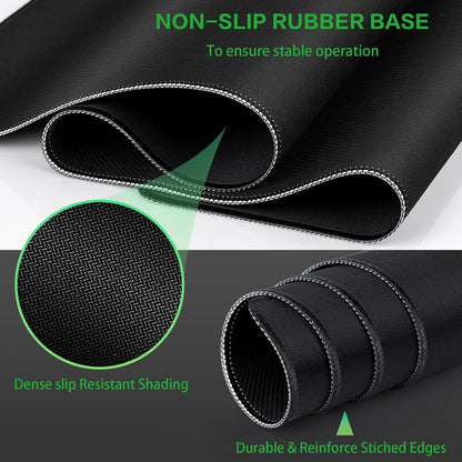 Abetcabe XXL Gaming Mauspad 900x400mm Wasserdicht Antirutsch Schwarz-Grün