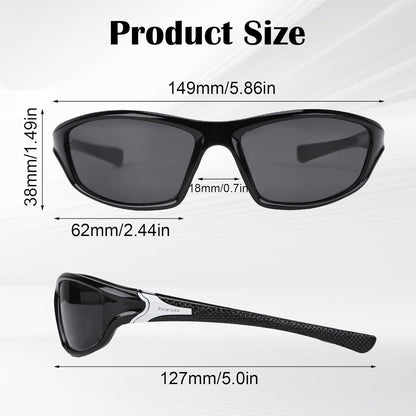 3 Paar Sport Sonnenbrillen Herren Damen UV400 Polarisierte Radfahren Angeln