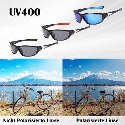 3 Paar Sport Sonnenbrillen Herren Damen UV400 Polarisierte Radfahren Angeln