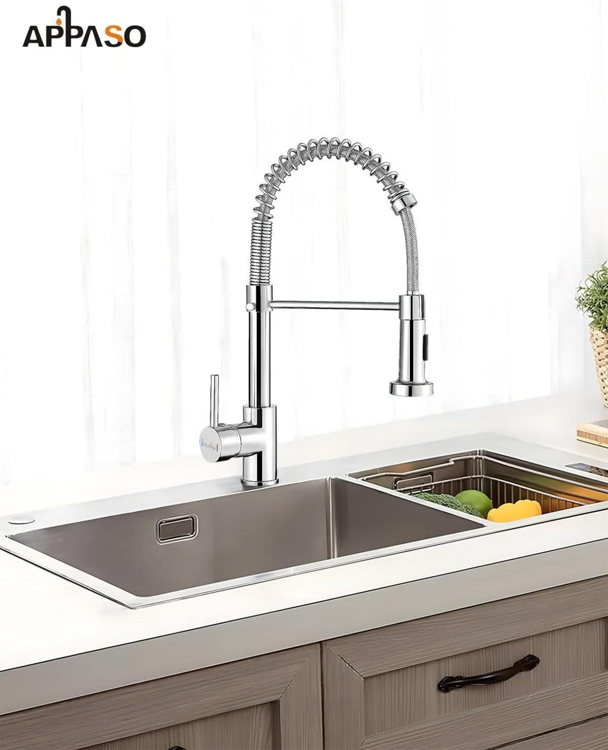 Neuer bei eBay: Hochdruck Wasserhahn Küche Edelstahl 2 Strahlarten 360° Drehbar