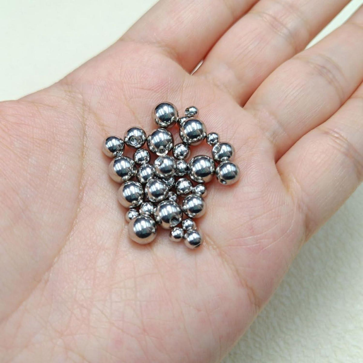 Piercing Kugeln 1,2/1,6mm Silber Ersatzkugel 3-6mm für Nase, Lippe, Augenbraue