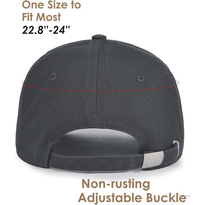 Baumwoll Basecap Unisex – Verstellbare Baseballkappe Grau