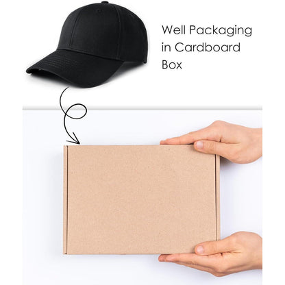 Unisex Baumwoll Baseball Cap – Verstellbare Kappe Schwarz