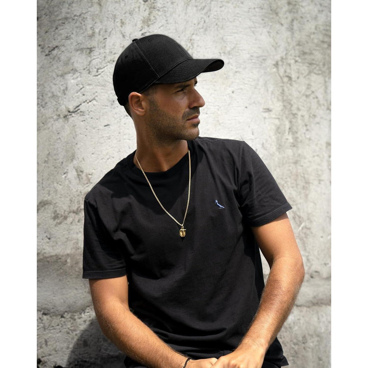 Unisex Baumwoll Baseball Cap – Verstellbare Kappe Schwarz