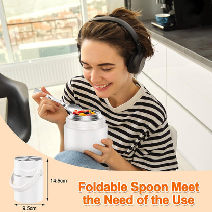 Vakuumisolierte Thermobehälter für Essen 600ml aus Edelstahl