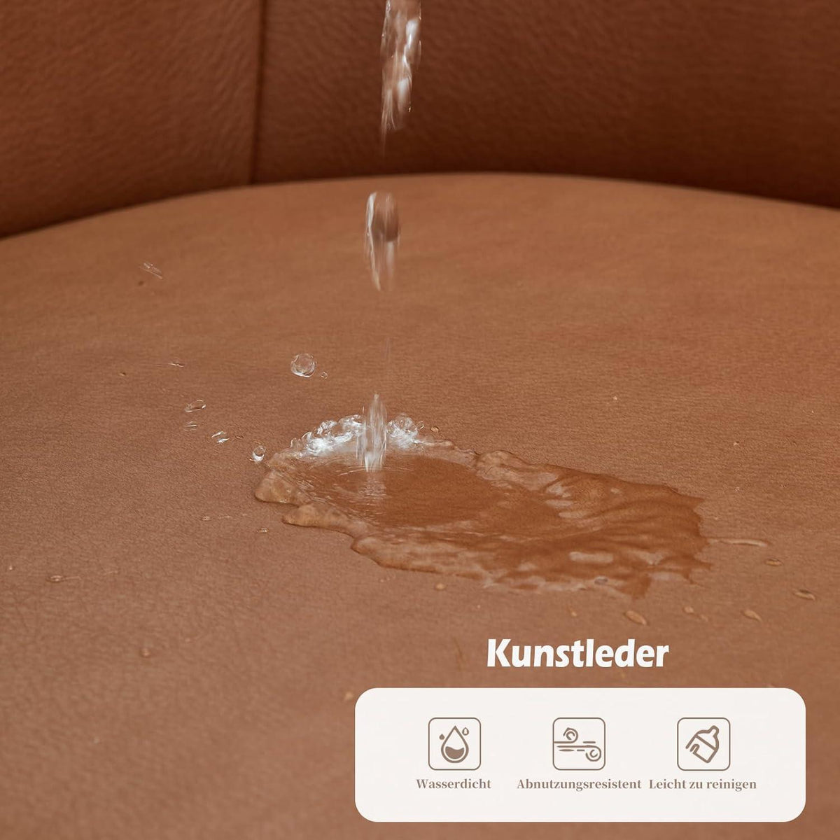 6 Esszimmerstühle Braun, Komfort & Stil in Lederoptik