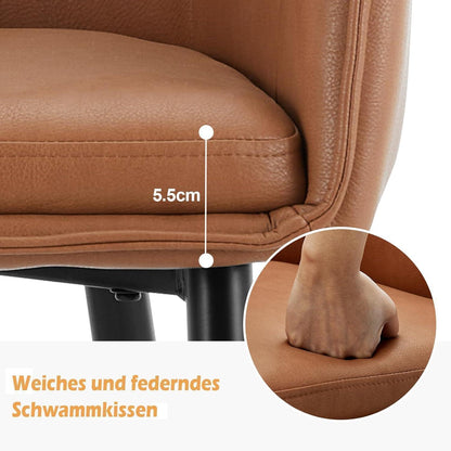 6 Esszimmerstühle Braun, Komfort & Stil in Lederoptik