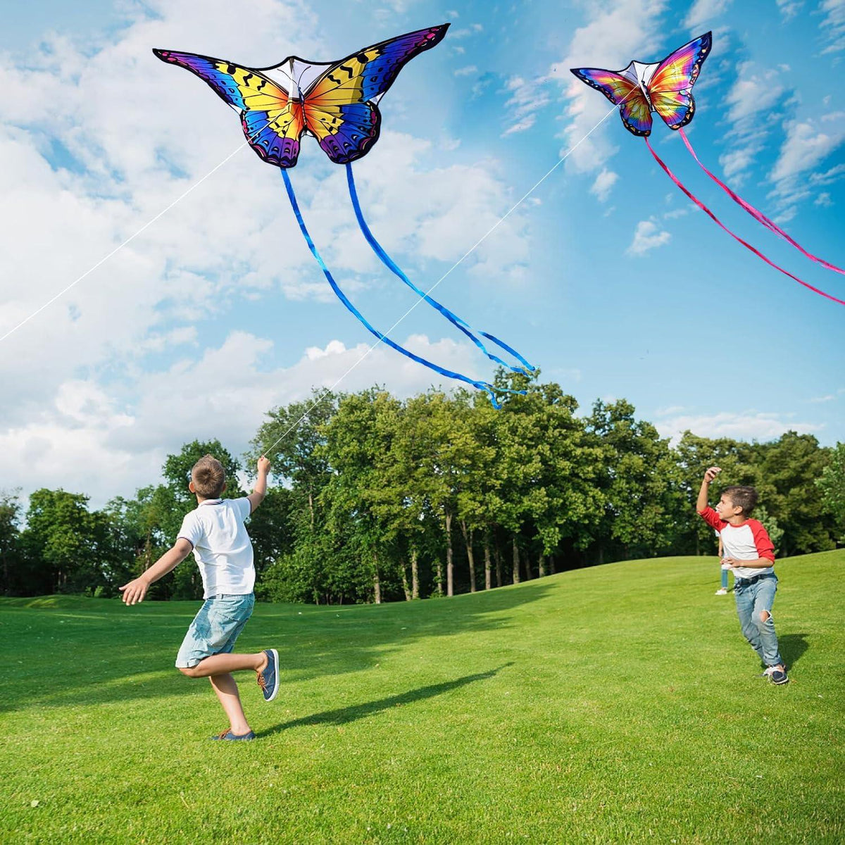 Schmetterling Drachen für Kinder und Erwachsene 120x95cm Rainbow