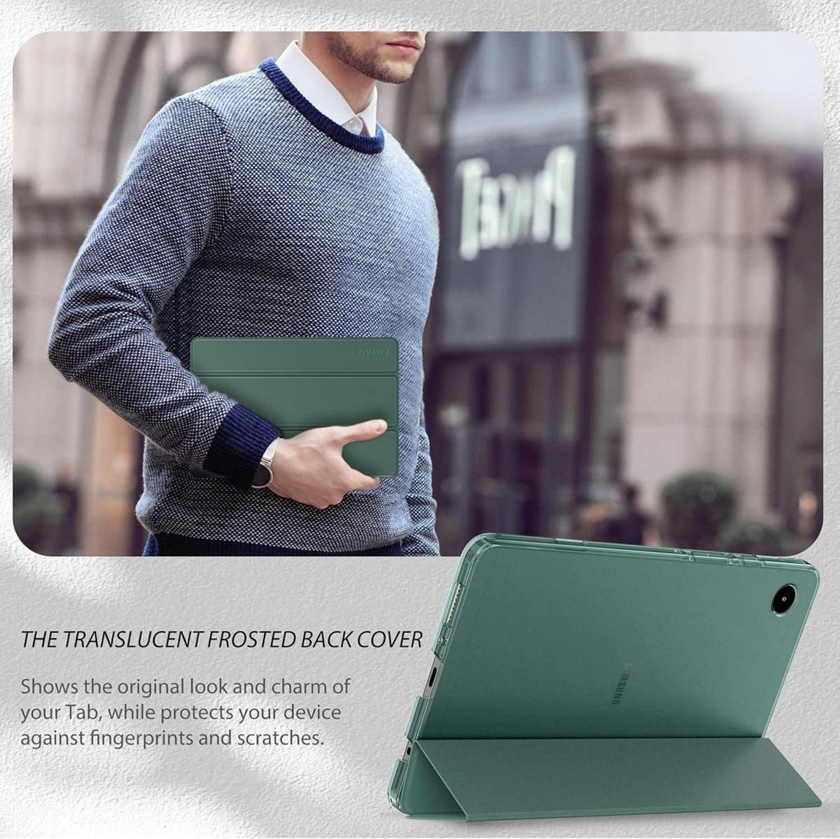 Schutzhülle Samsung Galaxy Tab A9 8.7 Zoll 2023 PU Leder Standfunktion - Dunkles
