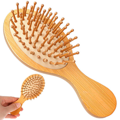 Kleine Bambusbürste für Haarwachstum & Kopfmassage