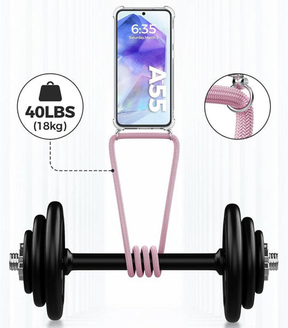Caslord Handykette Samsung Galaxy A55 5G Hülle Stoßfest Roségold