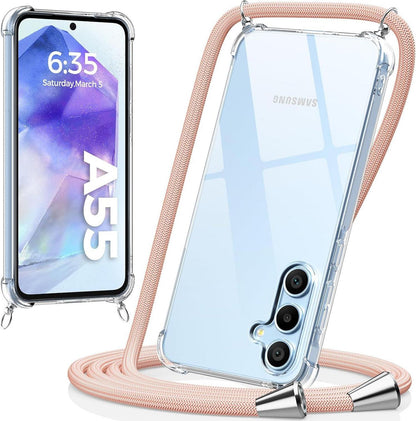 Stoßfeste Handykette für Samsung Galaxy A55 5G - Rosa