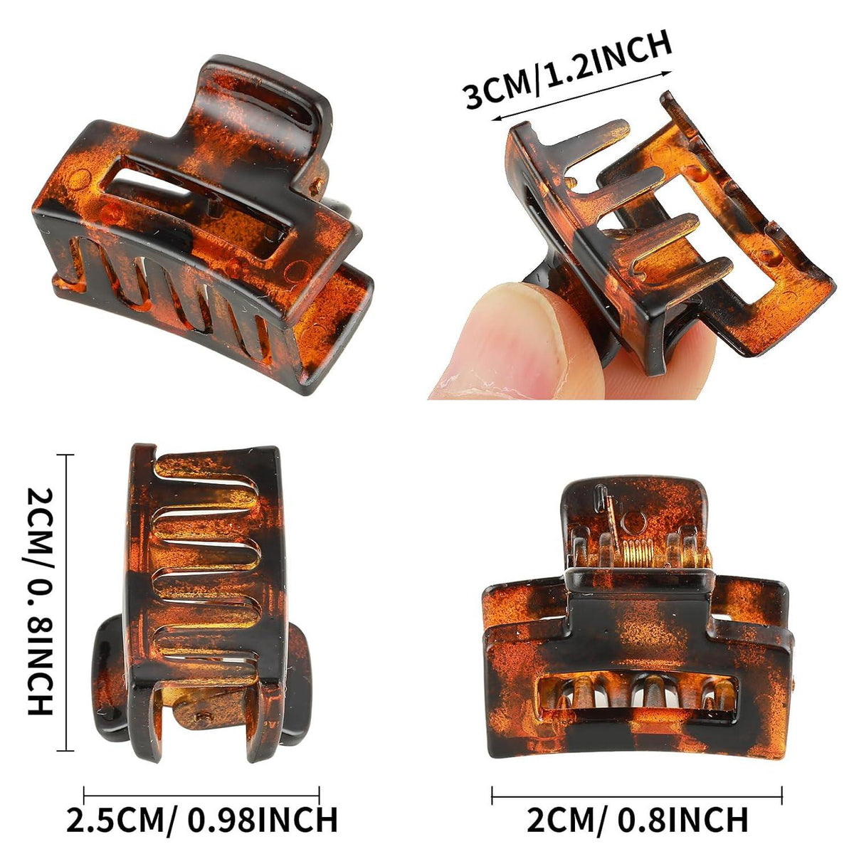 12er Pack Mini-Haarklammern für Frauen und Mädchen