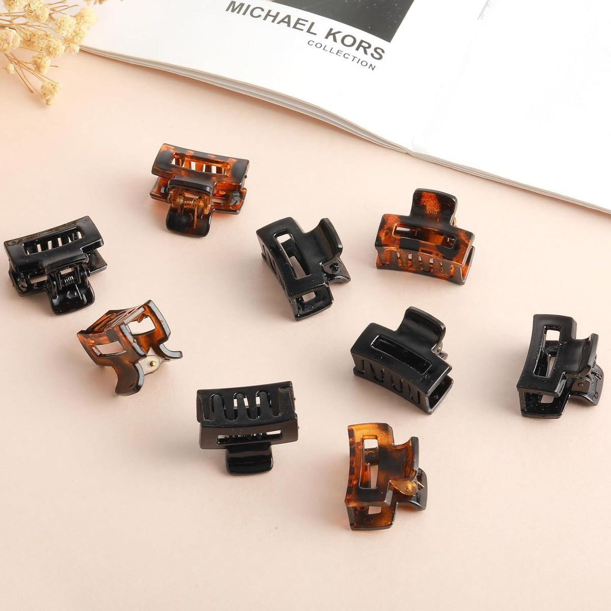 12er Pack bunte Mini-Haarklammern für Frauen & Mädchen