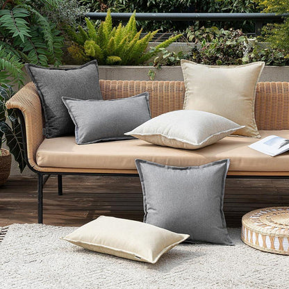 2er Set Outdoor Kissen wasserdicht 40x40cm Dekokissen für Garten Sofa