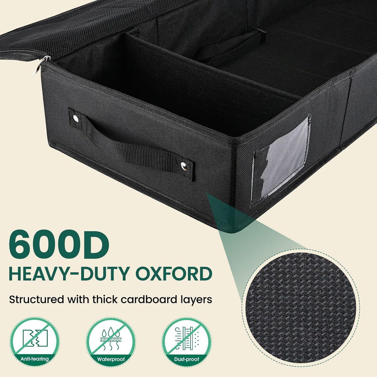 Geschenkpapier Aufbewahrung 600D Oxford-Gewebe Reißfest 90x30x12cm Innentaschen Schleifen Karten Bänder Organizer Weihnachtspapier