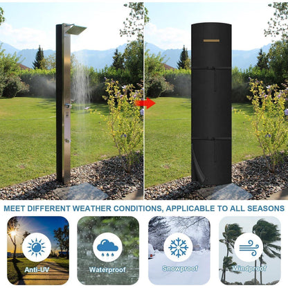 Solardusche Abdeckung Winterfest 220x67cm