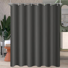 Duschvorhang Dunkelgrau 120x200cm Beschwert Saum Textil