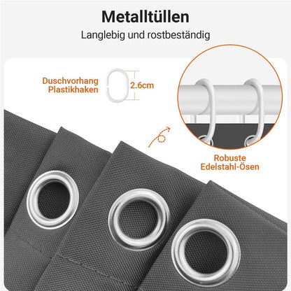 Duschvorhang Dunkelgrau 280x200cm Antischimmel