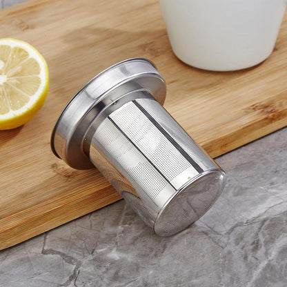 Edelstahl Teekanne 2L mit Sieb – Vintage Design für Herd