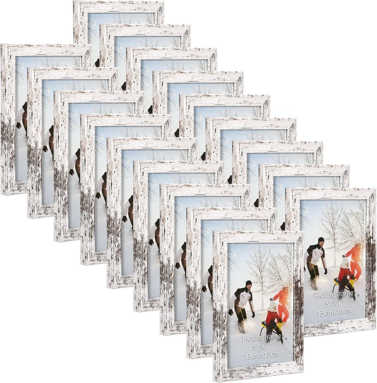 18er Set Bilderrahmen 13x18 cm für Wand und