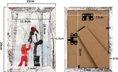 Bilderrahmen 13x18 cm 18er-Set Vintage-Weiß für Wand und