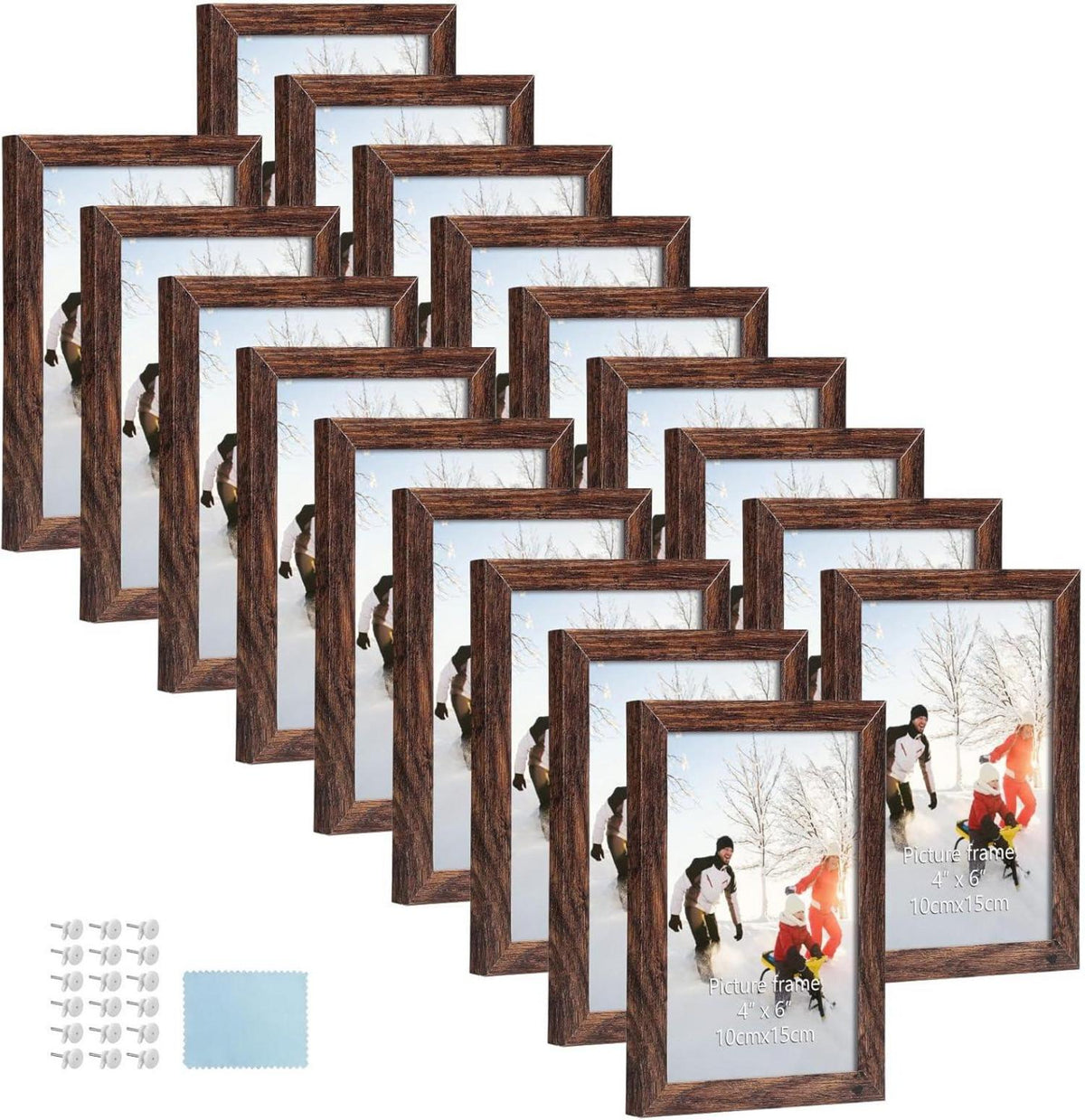 Bilderrahmen Set 10x15 cm 18er-Set Wand Tisch Collagen Galerie deco
